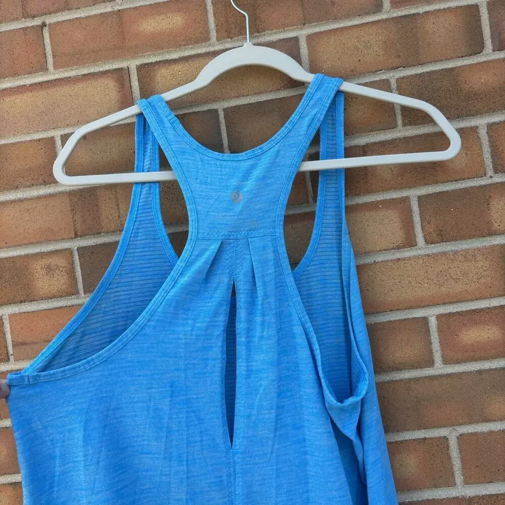 Lululemon Salute the Sun Singlet II Heathered Lakeside Blue Size Unsure M/L?